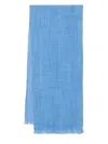 Altea Mélange-effect Virgin Wool Scarf In Blue