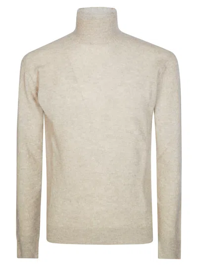Altea Lupetto Cashmere Turtleneck Sweater In Neutral