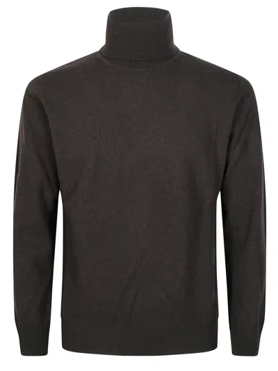 Altea Men's Textured Mock Neck Sweater In Brown