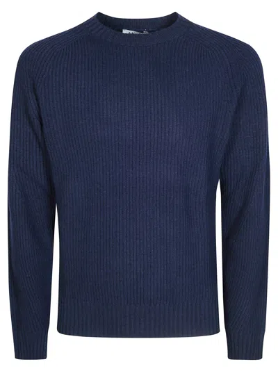 Altea Ribbed-knit Raglan-sleeve Sweater In Blue