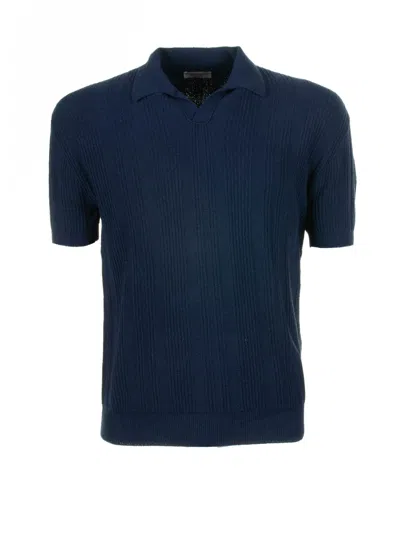 Altea Navy Blue Short-sleeved Polo Shirt