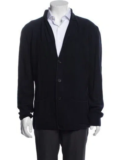 Pre-owned Altea Open Front Long Sleeve Cardigan In Blue