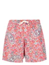 Altea Paisley-print Swim Shorts In Orange