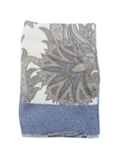 Altea Paisley-detail Scarf In Blue
