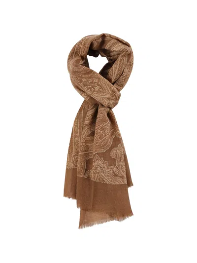 Altea Paisley-print Wool Scarf In White