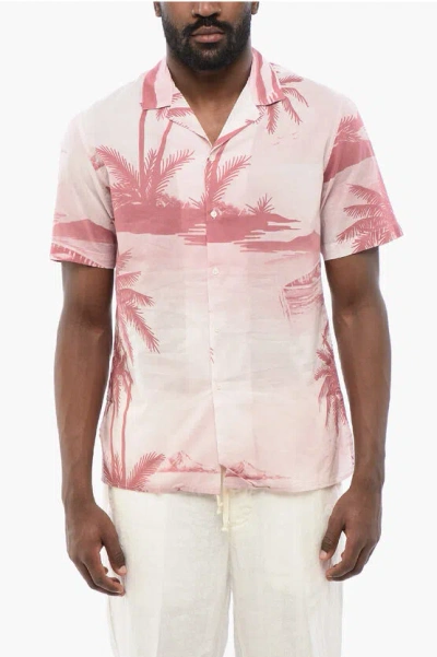 Altea Palms Print Short Sleeved Shirt