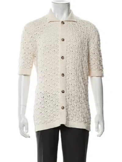 Pre-owned Altea Patterned Short Sleeve Shirt In Neutrals