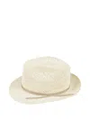 Altea Perforated Straw Fedora In White