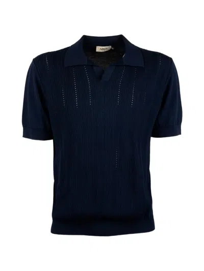 Altea Pointelle-knit T-shirt In Blue