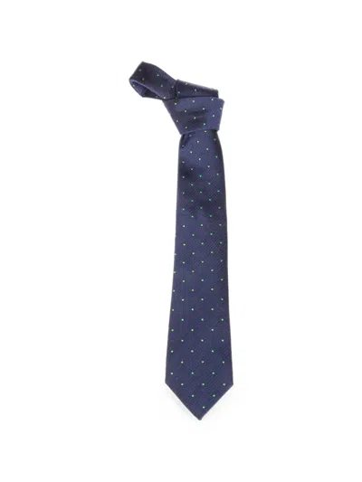 Altea Polka-dot Herringbone-weave Tie In Multi
