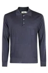Altea Long-sleeve Polo Shirt In Blue