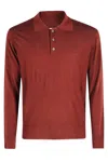 Altea Buttoned Polo Shirt In Red