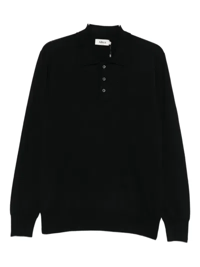 Altea Polo-collar Sweater In Black