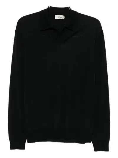 Altea Polo-collar Sweater In Black