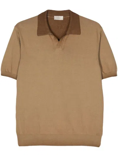 Altea 针织polo衫 In Brown