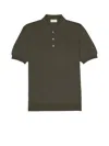 ALTEA MILITARY GREEN SHORT-SLEEVED POLO SHIRT IN COTTON