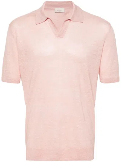 Altea Split-neck Polo Shirt In Pink