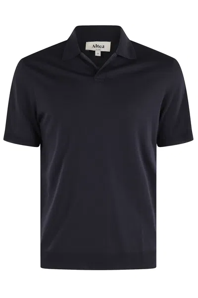 Altea Polo Skipper Lyocell Jersey In Blue