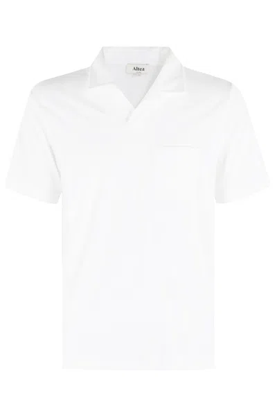 Altea Polo Skipper With Textured Sponge Effect In White