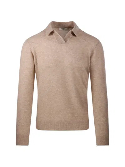 Altea Polo-collar Sweater In Brown