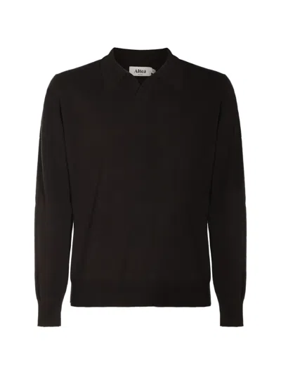 Altea Polo-collar Top In Black