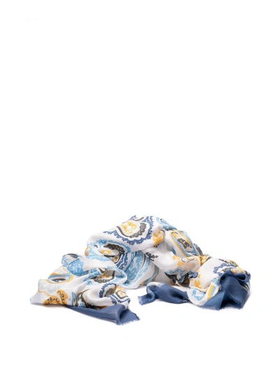 Altea Printed Stole In Blue