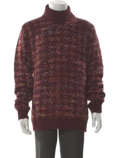 Pre-owned Altea Printed Turtleneck Pullover In Brown