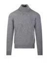 Altea Refined Virgin Wool Turtleneck In Gray