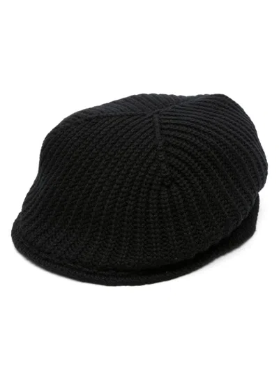 Altea Ribbed-knit Beret In Black