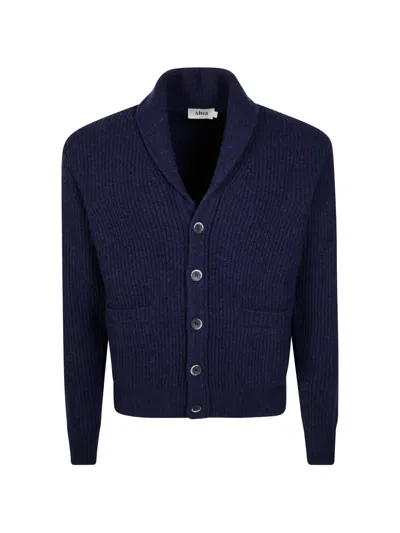 Altea Ribbed Shawl-collar Cardigan In Blue