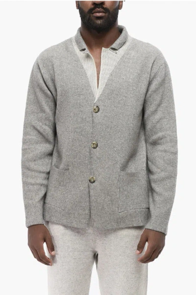 Altea Ribbed Virgin Wool Cardigan