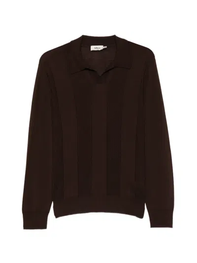 Altea Ribbed-knit Long-sleeve Sweater In Brown