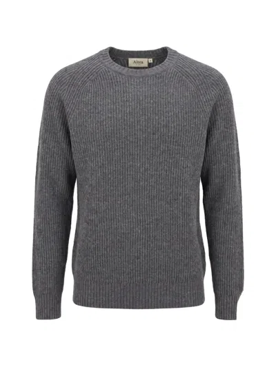 Altea Ribbed-knit Raglan-sleeve Sweater In Gray