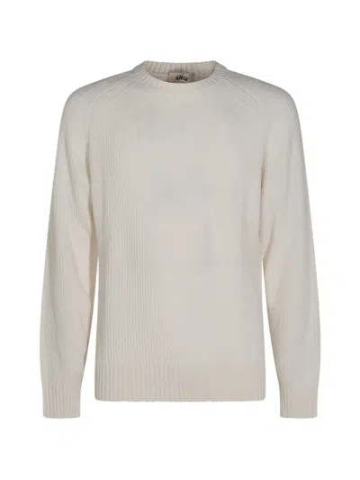 Altea Ribbed-knit Raglan-sleeve Sweater In Neutral