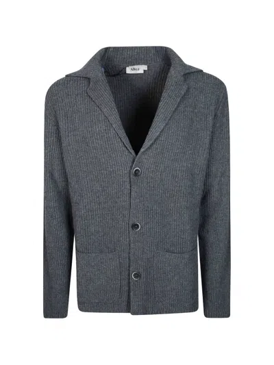 Altea Ribbed-knit Shawl-collar Cardigan In Blue
