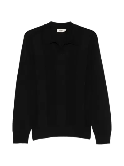 Altea Ribbed-knit V-neck Sweater In Black