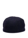 Altea Ribbed-knit Wool Flat Beret In Blue