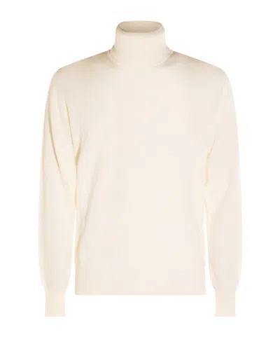 Altea Roll-neck Knitted Jumper In Neutral