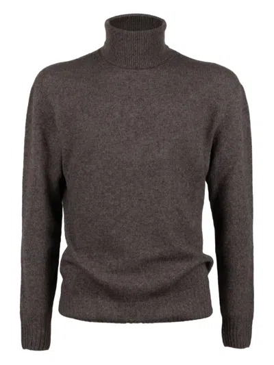 Altea Roll-neck Sweater In Brown