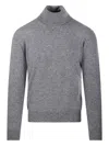 Altea Refined Virgin Wool Turtleneck In Gray
