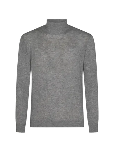 Altea Roll-neck Knitted Sweater In Gold