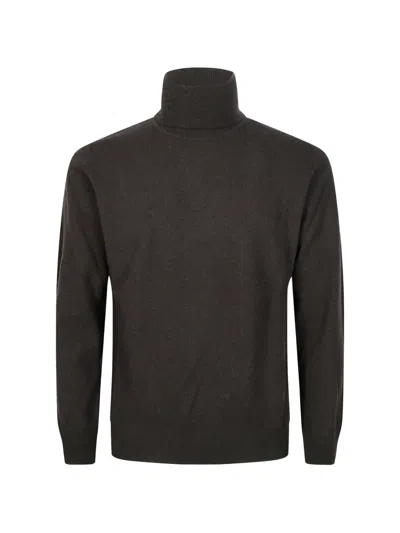 Altea Roll-neck Knitted Sweater In Gray