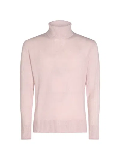 Altea Roll-neck Knitted Sweater In Pink