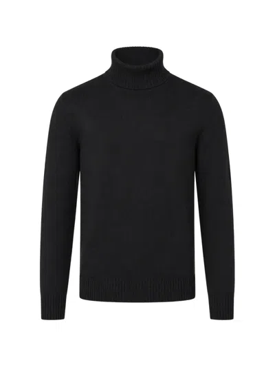 Altea Roll-neck Ribbed-trim Sweater In Black