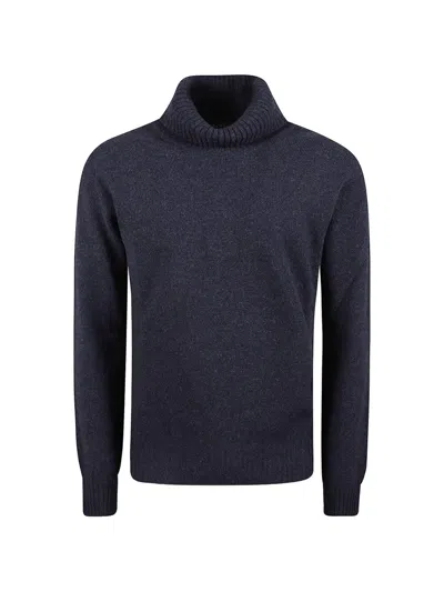 Altea Roll-neck Wool Sweater In Blue