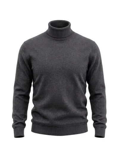 Altea Roll-neck Wool Sweater In Gray