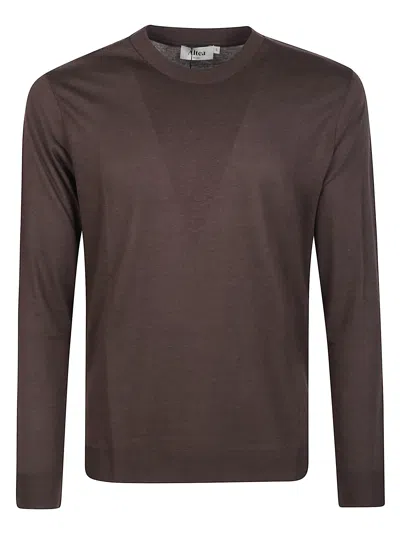 Altea Ronny Long Sleeve T-shirt In Brown