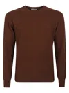 Altea Crew-neck Cashmere Sweater In Brown