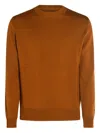 Altea Round-neck Wool Sweater In Brown