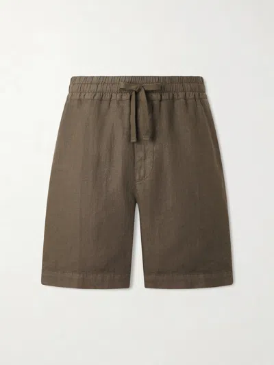 Altea Samuel Straight-leg Linen Shorts In Multi